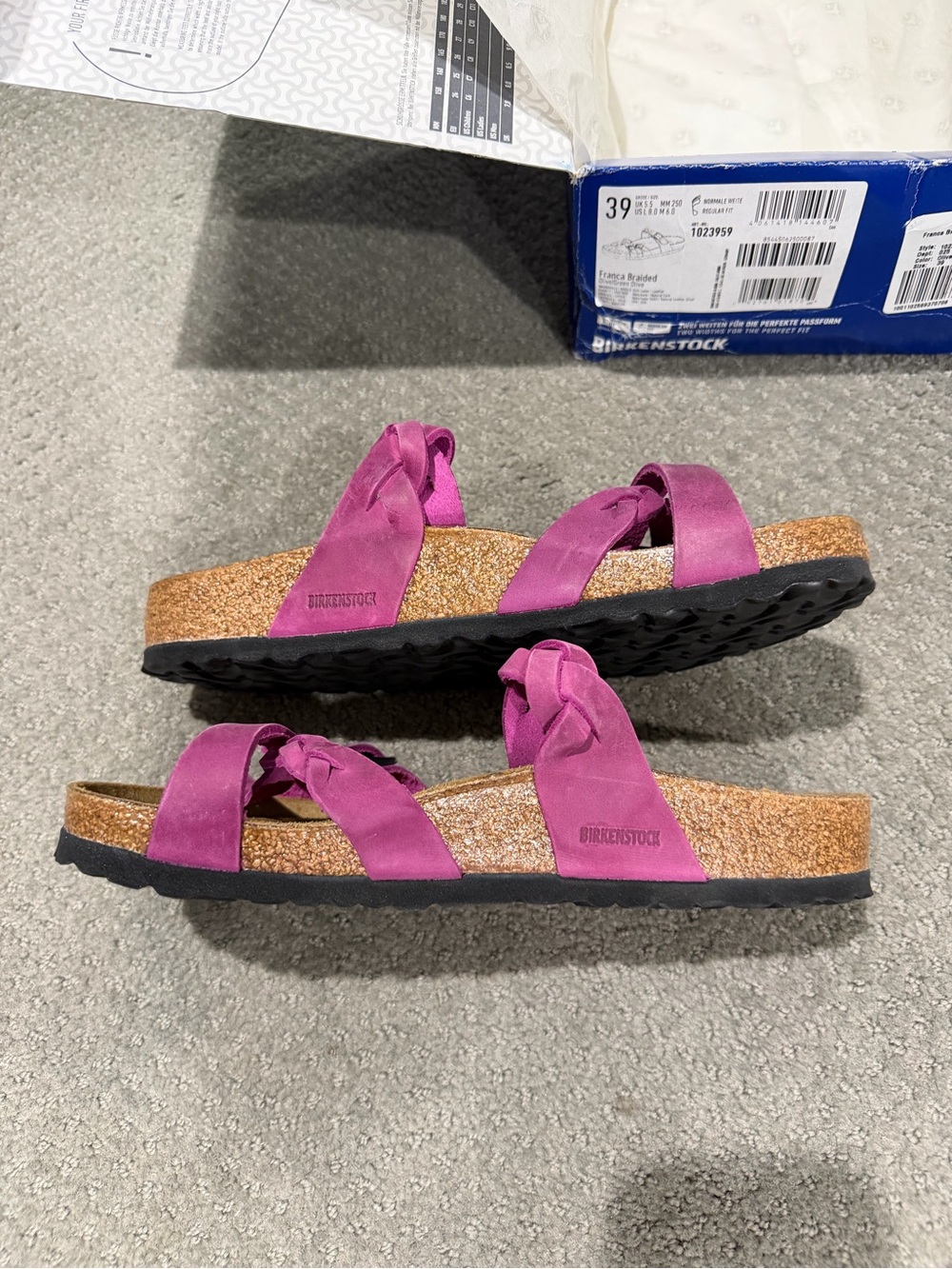Birkenstock Women's Franca Braided Suede Strappy Sandals - Size 39 / US 8-8.5 - Picture 3 of 7